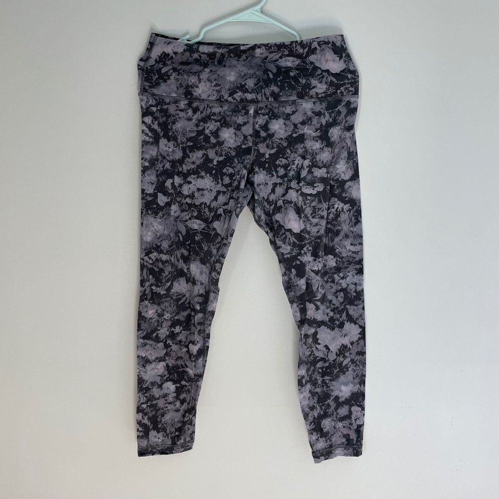 Lululemon Align size 12 buttery soft Align leggings floral rose and grey